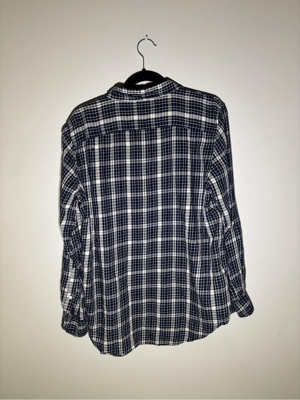Lauren Ralph Lauren Navy Plaid Button Down Shirt Size XL - Picture 4 of 4